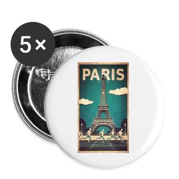 Paris | France | Sports Competition | 2024 | - Buttons small 1''/25 mm (5-pack) - white - Front