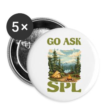 Go Ask Your Spl 24 - Buttons small 1''/25 mm (5-pack) - white - Front