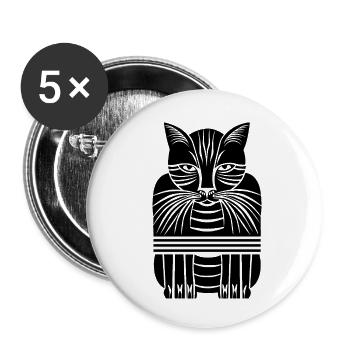 Gueule de bois - Lot de 5 petits badges (25 mm) - blanc - Devant