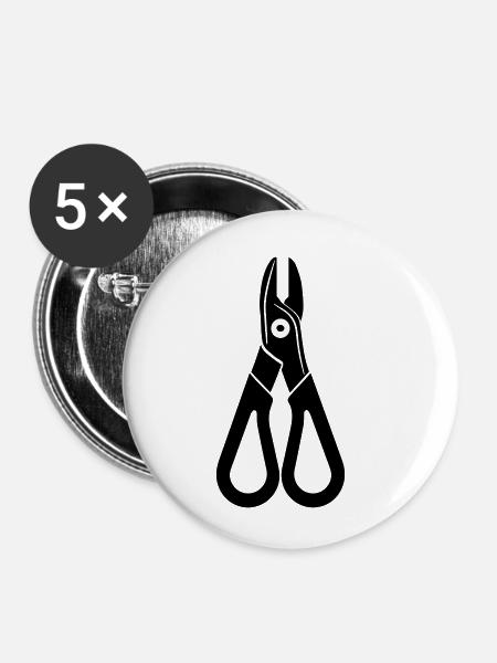 Zangen-Werkzeug - Buttons klein 25 mm (5er Pack) - Weiß