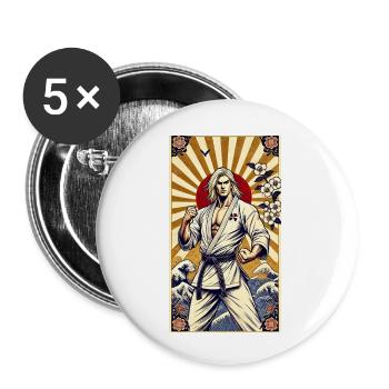 Karate MASTER - Buttons small 1''/25 mm (5-pack) - white - Front