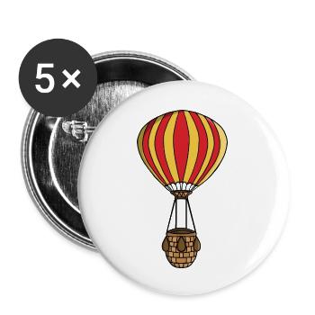 Heißluftballon - Buttons klein 25 mm (5er Pack) - Weiß - Vorne