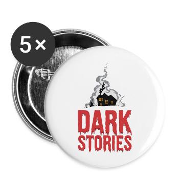 DÜSTERE GESCHICHTEN - Buttons klein 25 mm (5er Pack) - Weiß - Vorne