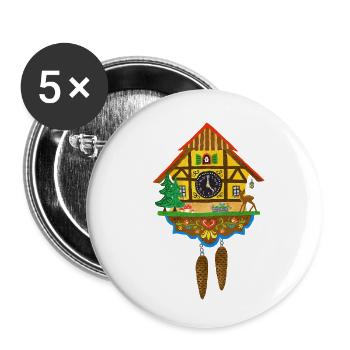 Cuckoo clock - Buttons small 1''/25 mm (5-pack) - white - Front