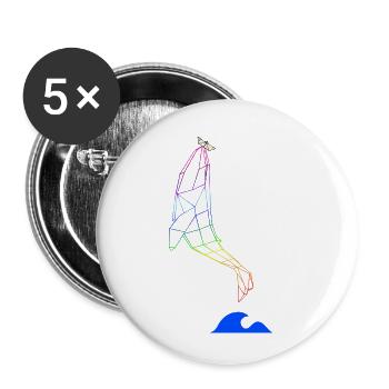 La fierté vous élève - Lot de 5 petits badges (25 mm) - blanc - Devant