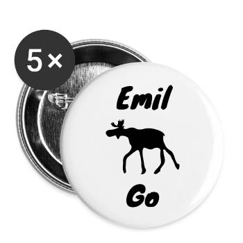 Emil der Elch - Buttons klein 25 mm (5er Pack) - Weiß - Vorne