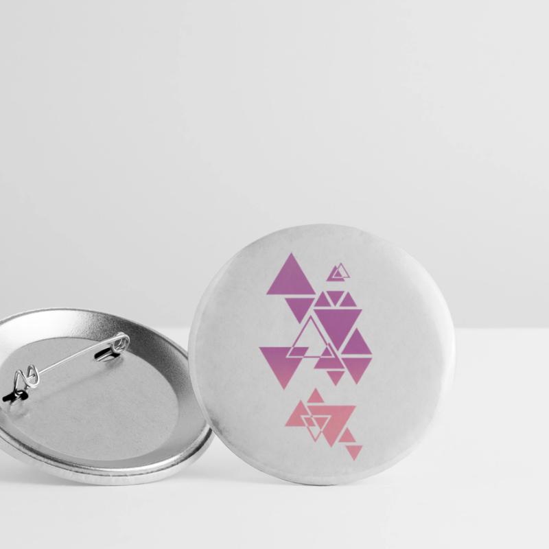 Gradient Triangle Pattern Pink Buttons small 1''/25 mm (5-pack)