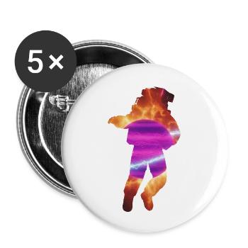 Leap through Neon Nebula - Buttons small 1''/25 mm (5-pack) - white - Front