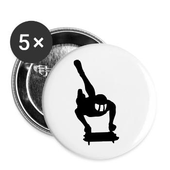 Skeleton - Buttons klein 25 mm (5er Pack) - Weiß - Vorne