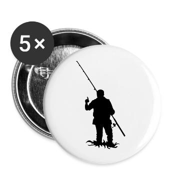 Angler - Buttons small 1''/25 mm (5-pack) - white - Front