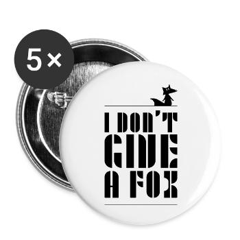 dont_give_a_fox - Buttons small 1''/25 mm (5-pack) - white - Front