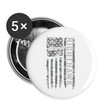 Nighthawk Camouflage militaire américain F117 - Lot de 5 petits badges (25 mm) - blanc - Devant