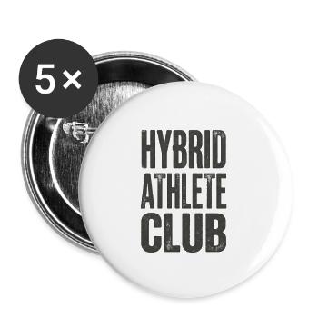 Hybrid Athlete Club Grunge Motivation - Buttons klein 25 mm (5er Pack) - Weiß - Vorne