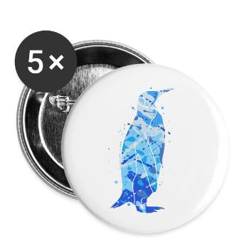 Penguins Colorful Kids Men's Boys Penguin - Buttons small 1''/25 mm (5-pack) - white - Front