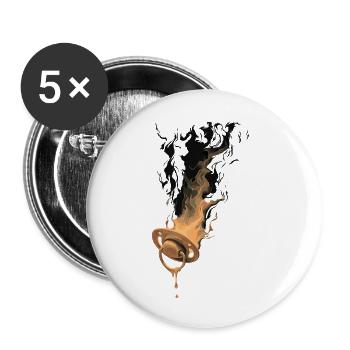 Burning pacifier - Buttons small 1''/25 mm (5-pack) - white - Front