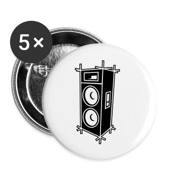 enceinte_inv - Lot de 5 petits badges (25 mm) - blanc - Devant