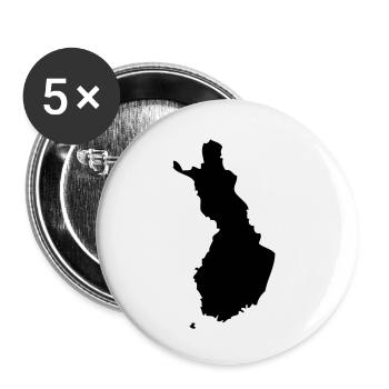 Finland - Buttons small 1''/25 mm (5-pack) - white - Front