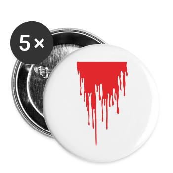 blut - Buttons klein 25 mm (5er Pack) - Weiß - Vorne