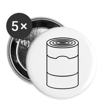 Dose / can (1c) - Buttons klein 25 mm (5er Pack) - Weiß - Vorne