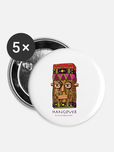 Der Kater - Buttons klein 25 mm (5er Pack) - Weiß