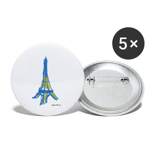 Tour Eiffel Maxime V. - Lot de 5 petits badges (25 mm)
