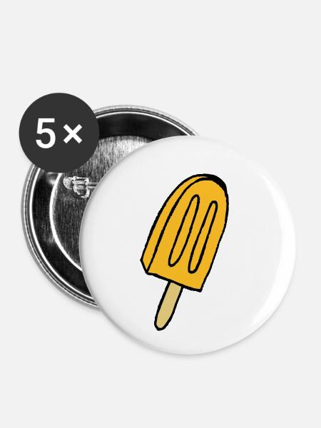 Eis - Buttons klein 25 mm (5er Pack) - Weiß