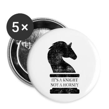 Schach - Buttons klein 25 mm (5er Pack) - Weiß - Vorne