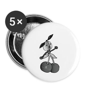 Dancing fruit - Buttons small 1''/25 mm (5-pack) - white - Front