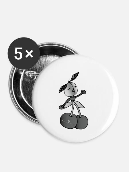 Dancing fruit - Buttons small 1''/25 mm (5-pack) - white