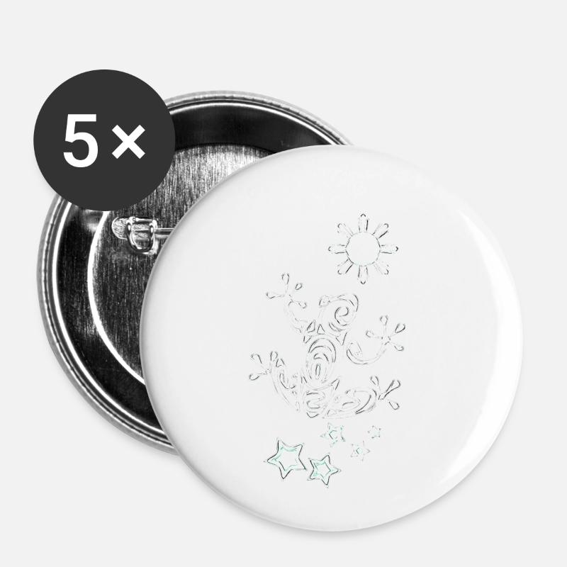 frog - Buttons small 1''/25 mm (5-pack) - white