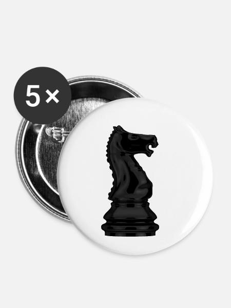Knight. - Buttons klein 25 mm (5er Pack) - Weiß