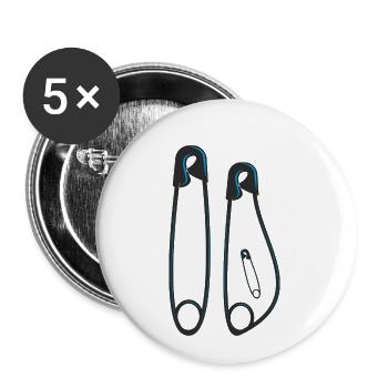 Annonce de grossesse - Lot de 5 petits badges (25 mm) - blanc - Devant