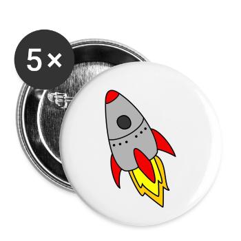 rocket - Buttons small 1''/25 mm (5-pack) - white - Front