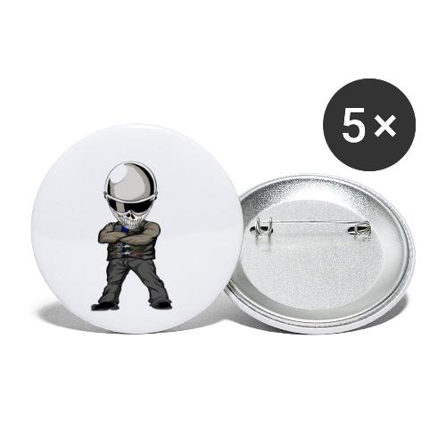 Böser Streetfighter - Buttons klein 25 mm (5er Pack)