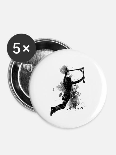 Freestyle-Roller - Buttons klein 25 mm (5er Pack) - Weiß