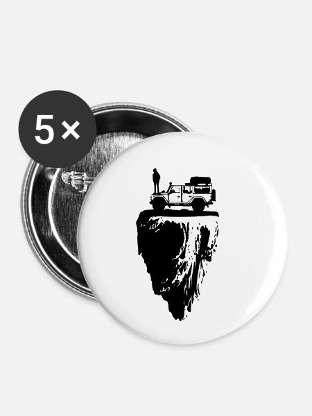 Abenteuer 2 - Buttons klein 25 mm (5er Pack) - Weiß