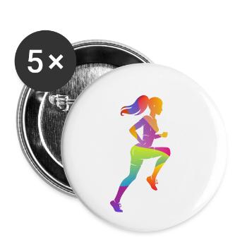 Running - Buttons small 1''/25 mm (5-pack) - white - Front