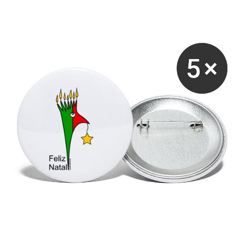 Galoloco - Feliz Natal - Lot de 5 petits badges (25 mm)