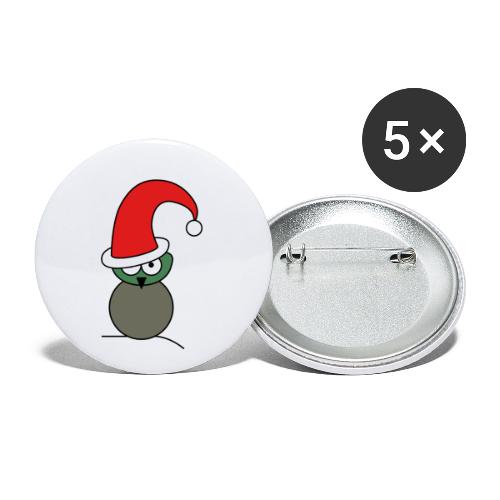 Owl - Xmas - Buttons small 1''/25 mm (5-pack)