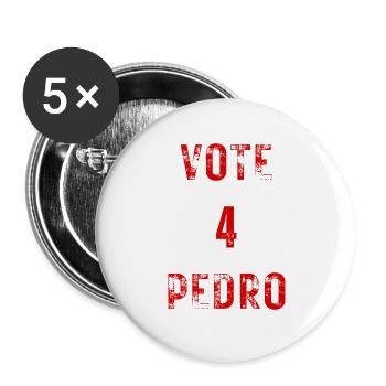 vote Pedro Napoleon funny election text - Buttons small 1''/25 mm (5-pack) - white - Front