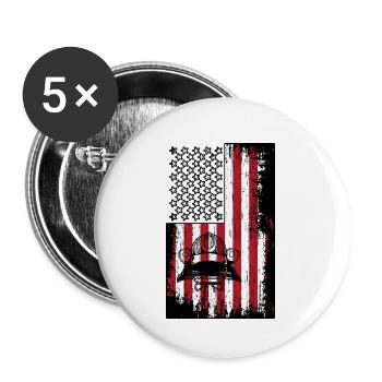 Aikido - Buttons klein 25 mm (5er Pack) - Weiß - Vorne