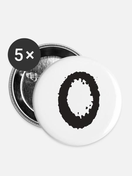 O - Buttons klein 25 mm (5er Pack) - Weiß