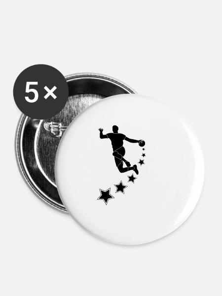 STAR 2 - Buttons klein 25 mm (5er Pack) - Weiß
