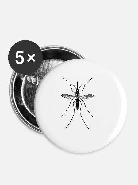 mosqui 10 - Buttons klein 25 mm (5er Pack) - Weiß