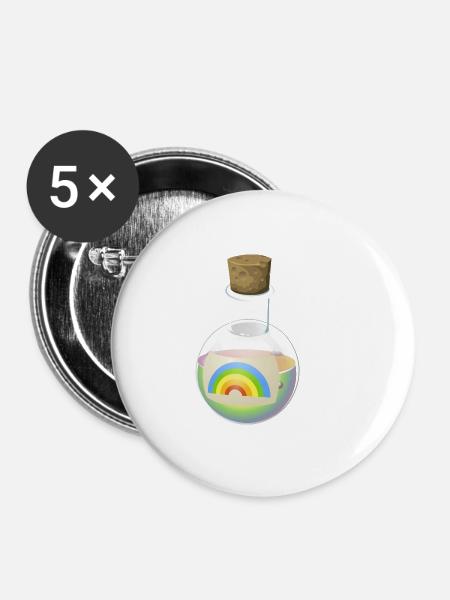 Chemiker - Buttons klein 25 mm (5er Pack) - Weiß