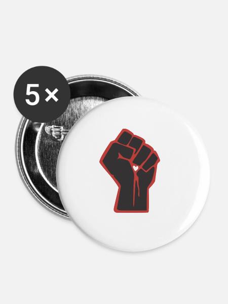 faust - Buttons klein 25 mm (5er Pack) - Weiß
