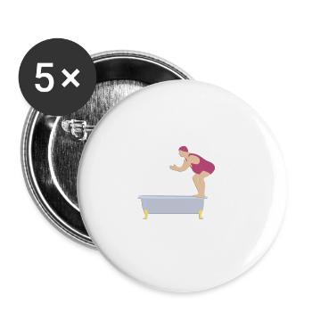 Bath divers - Buttons small 1''/25 mm (5-pack) - white - Front