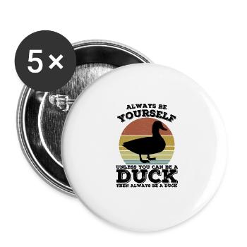 Duck - Buttons small 1''/25 mm (5-pack) - white - Front