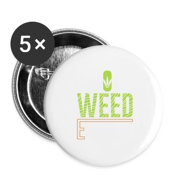 Smoke Weed Everyday Marijuana Drôle T-Shirt Weed - Lot de 5 petits badges (25 mm) - blanc - Devant
