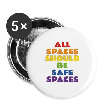 LGBTQ pride slogans - Buttons small 1''/25 mm (5-pack) - white - Front